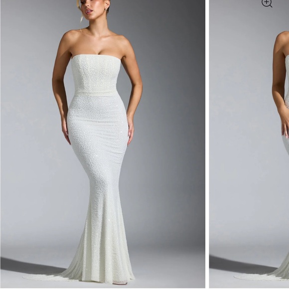 NEW Oh Polly embellished white corset gown - Picture 4 of 12